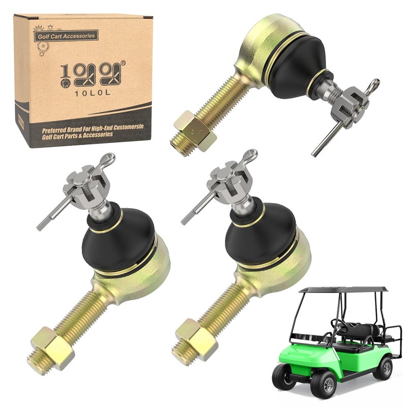10L0L Golf Cart Tie Rod End Kit for Club Car DS 1976-2008 Gas & Electric, Left-Hand & Right-Hand Thread Ball Joint, OEM# 7539 7540 - Image 1